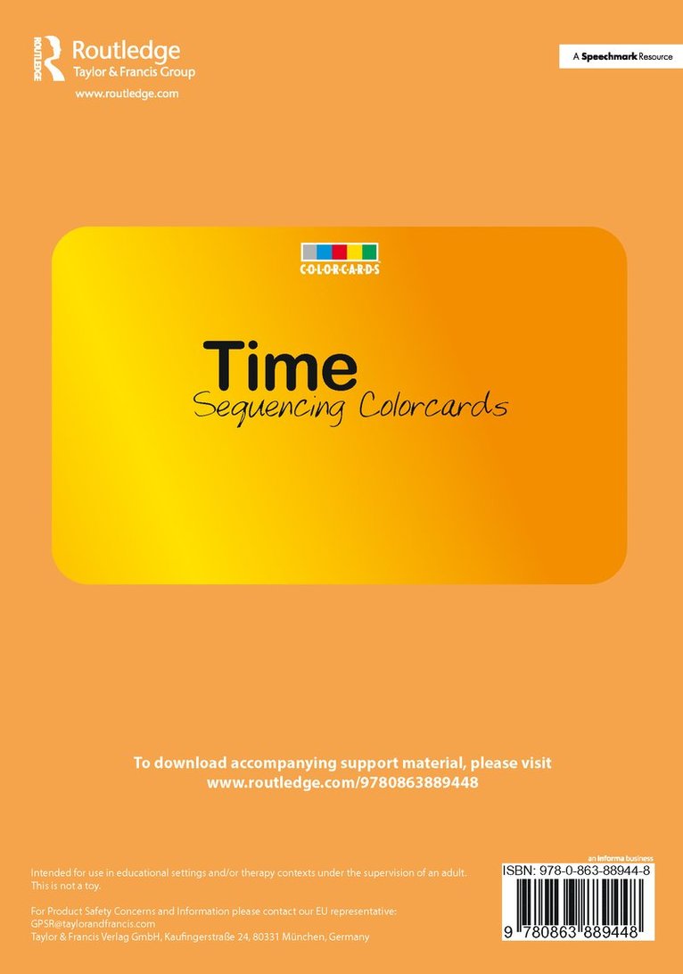 Speechmark - Time Sequencing: Colorcards, Övrigt