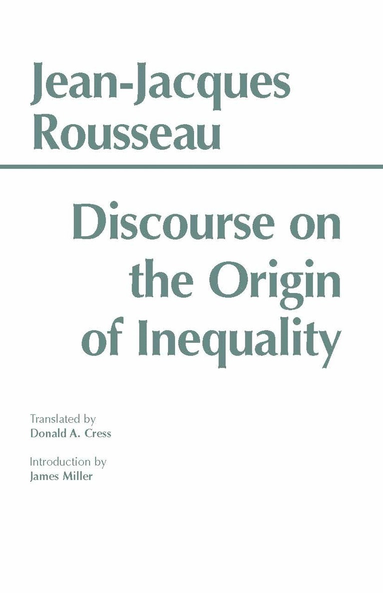 Jean-Jacques Rousseau - Discourse on the Origin of Inequality, Häftad