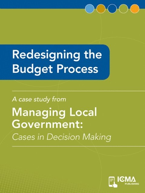 James   M.  Banovetz, Samuel  E.   Tapson Jr. - Redesigning the Budget Process, E-bok