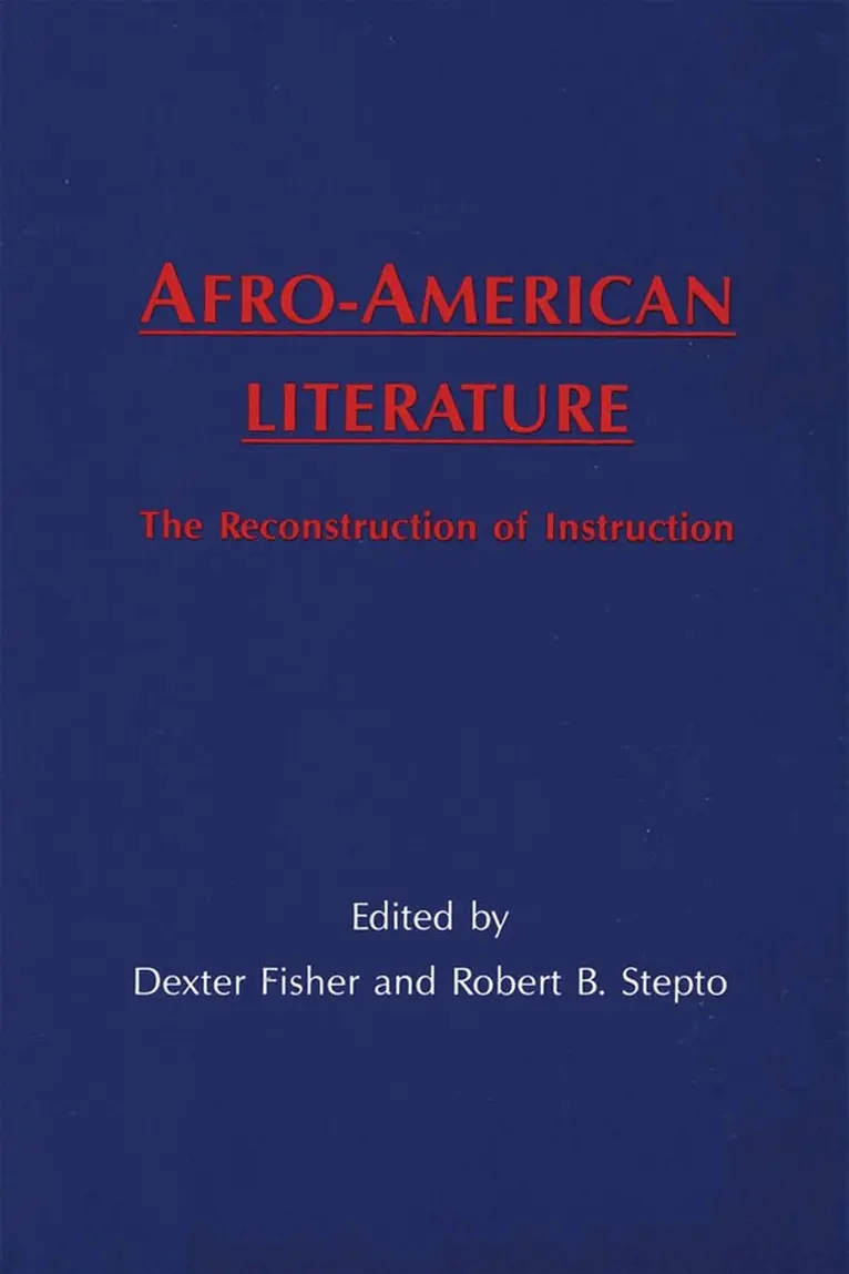 Dexter Fisher, Robert B. Stepto - Afro-American Literature, Häftad. Tillgänglighet: Lägg i varukorg
