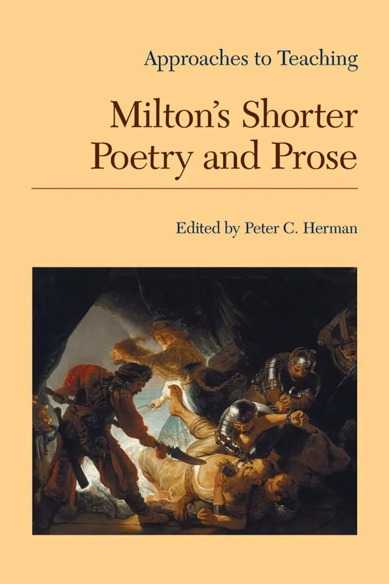 Peter C. Herman - Approaches to Teaching Milton's Shorter Poetry and Prose, Häftad. Tillgänglighet: Lägg i varukorg