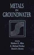 Metals in Groundwater