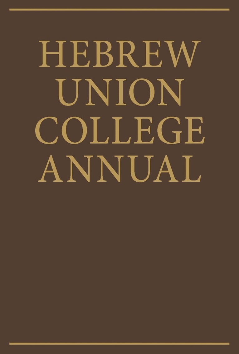 Hebrew Union College Annual Volume 27