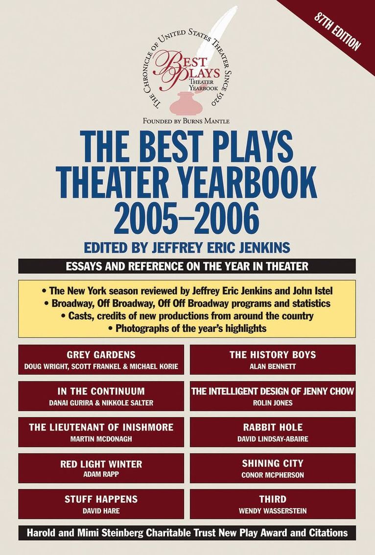 Jeffrey Eric Jenkins - Best Plays Theater Yearbook 2005-2006, Inbunden. Tillgänglighet: Lägg i varukorg