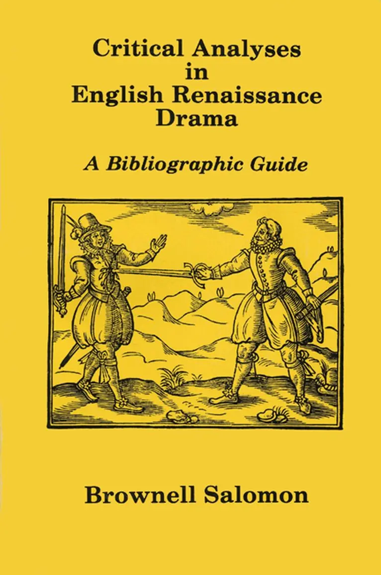 University of Wisconsin Press - CRITICAL ANALYSES ENGLISH RENAISSANCE DRAMA, Häftad. Tillgänglighet: Lägg i varukorg