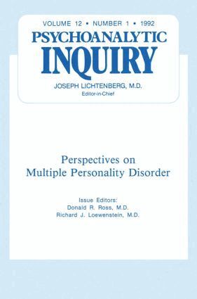 Donald R Ross - Multiple Personality Disorder, Inbunden. Tillgänglighet: Lägg i varukorg