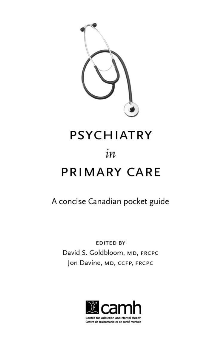 David Goldbloom, Jon Davine - Psychiatry in Primary Care, Häftad