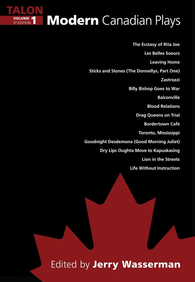 Jerry Wasserman - Modern Canadian Plays, Häftad