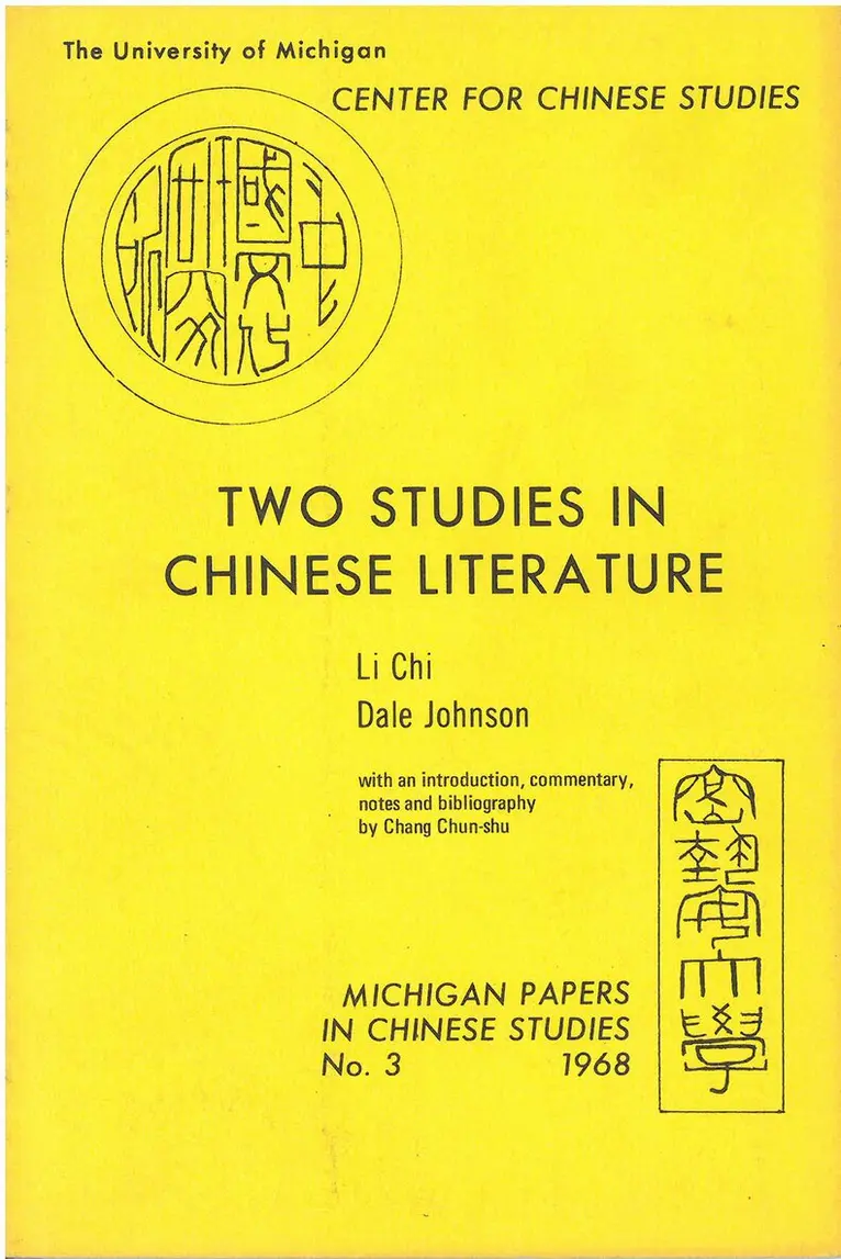 Li Chi, Chi Li, Dale Johnson - Two Studies in Chinese Literature, Häftad. Tillgänglighet: Tillfälligt slut