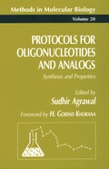 Protocols for Oligonucleotides and Analogs
