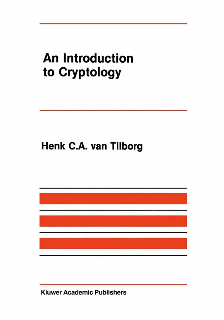 Henk C.A. van Tilborg - Introduction to Cryptology, Inbunden