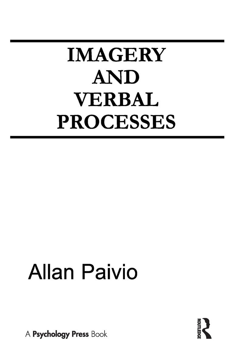A. Paivio - Imagery and Verbal Processes, Häftad
