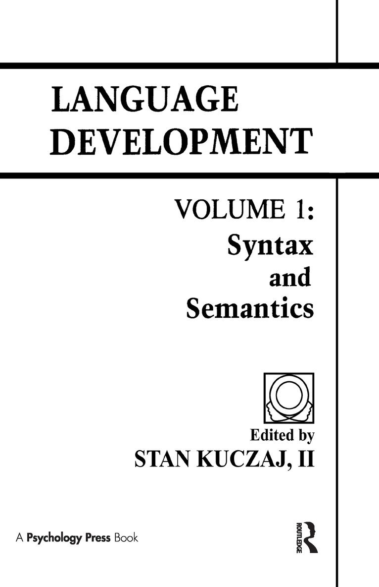 S. A. Kuczaj, II - Language Development, Inbunden