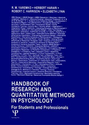 R.M. Yaremko, Herbert Harari, Robert C. Harrison, Elizabeth Lynn - Handbook of Research and Quantitative Methods in Psychology, Häftad. Tillgänglighet: Tillfälligt slut