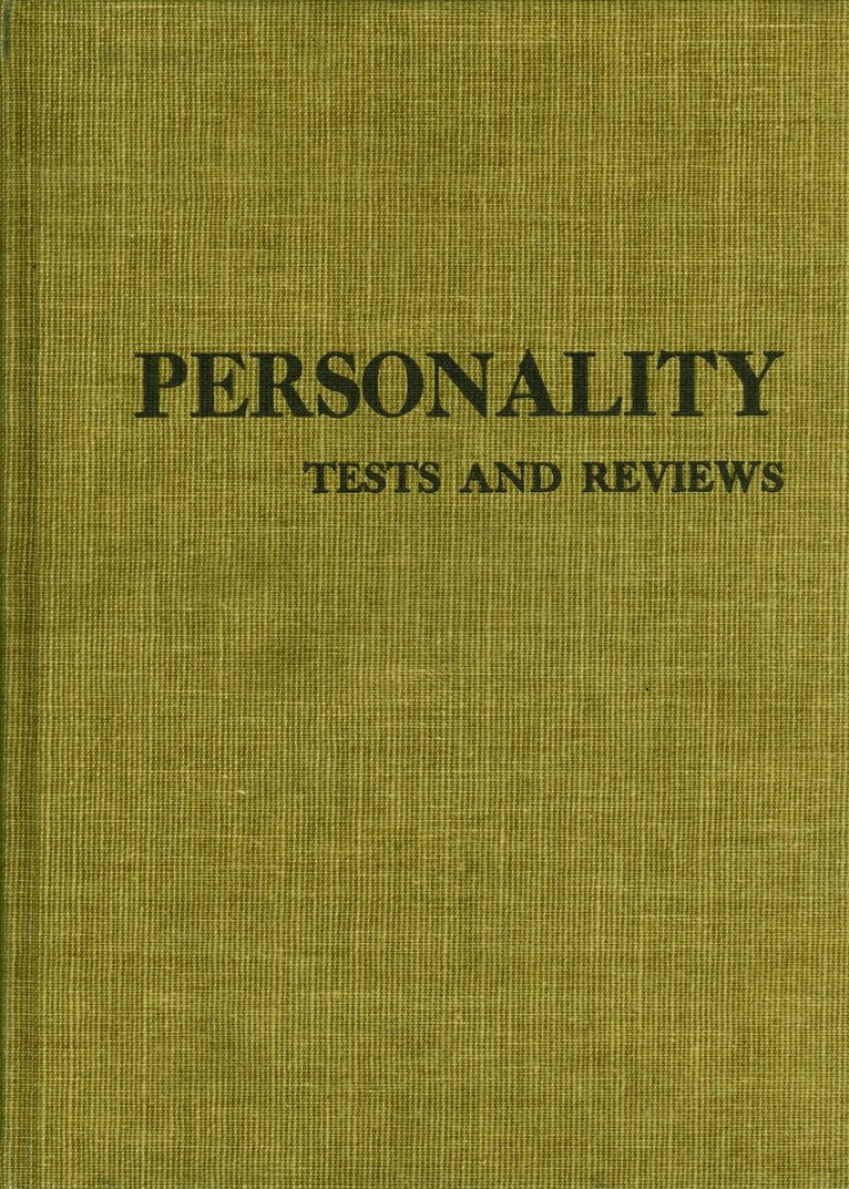 Buros Center - Personality Tests and Reviews I, Inbunden. Tillgänglighet: Tillfälligt slut