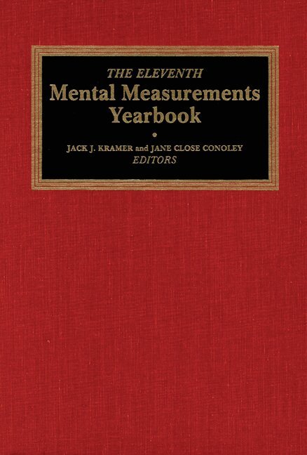 Buros Center, Jack J. Kramer, Jane Close Conoley - Eleventh Mental Measurements Yearbook, Inbunden. Tillgänglighet: Tillfälligt slut