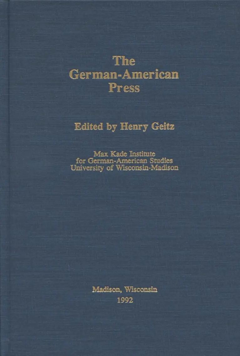 Henry Geitz - German-American Press, Inbunden. Tillgänglighet: Lägg i varukorg