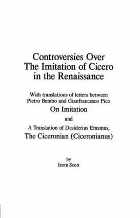 Izora Scott - Controversies Over the Imitation of Cicero in the Renaissance, Häftad. Tillgänglighet: Lägg i varukorg