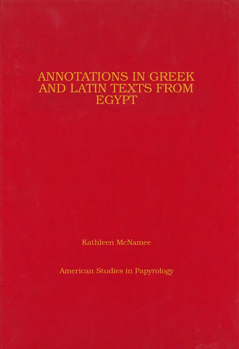 Kathleen McNamee - Annotations in Greek and Latin Texts from Egypt, Inbunden. Tillgänglighet: Tillfälligt slut