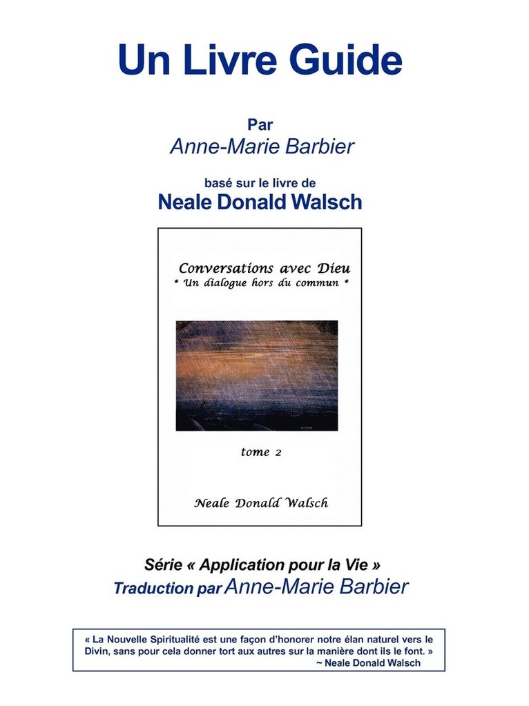 Anne-Marie Barbier - Conversations with God Book 2 GUIDEBOOK French, Häftad