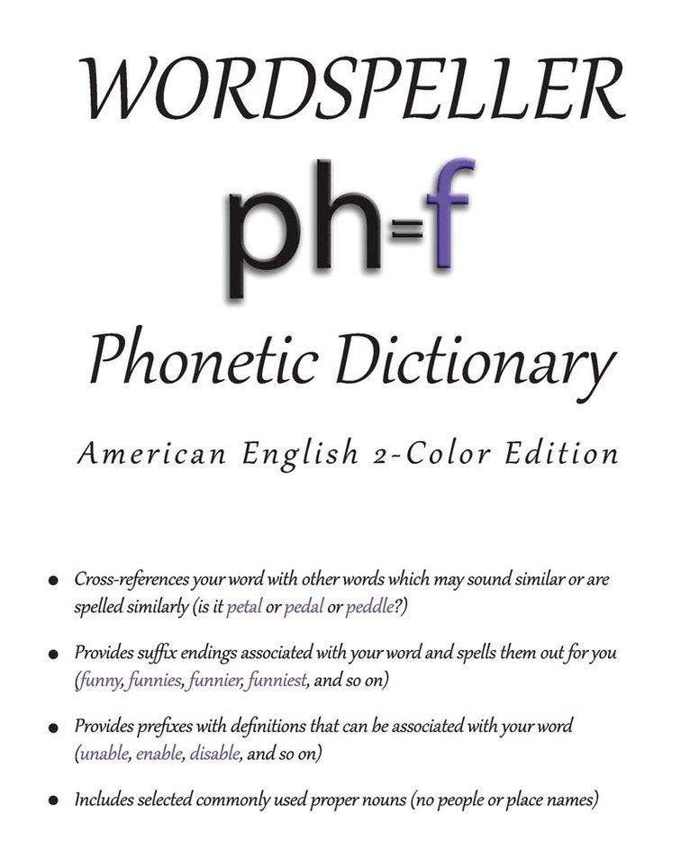 Diane M Frank - Wordspeller Phonetic Dictionary, Häftad. Tillgänglighet: Lägg i varukorg