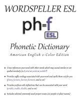 Diane M Frank, Jeremy Sarka - Wordspeller ESL Phonetic Dictionary, Häftad. Tillgänglighet: Lägg i varukorg