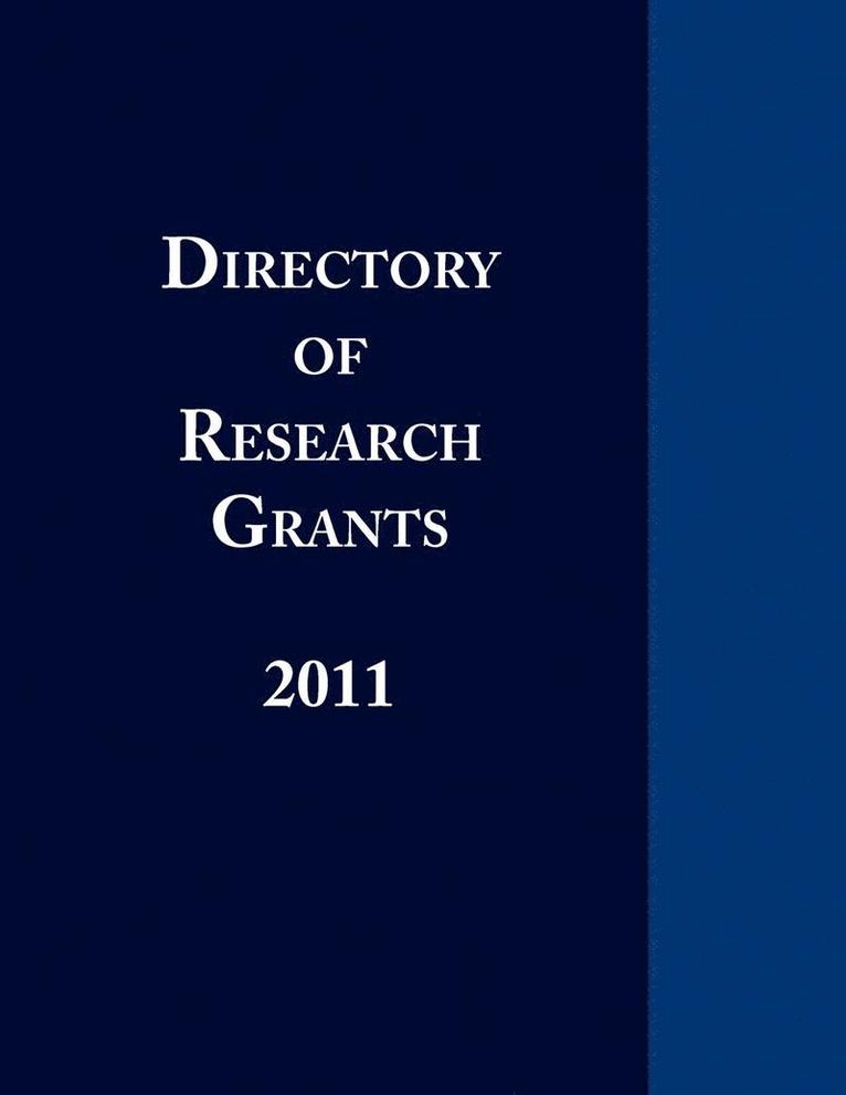 Ed.S. Louis S. Schafer - Directory of Research Grants 2011, Häftad