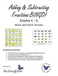 Blue Butterfly Books - Adding & Subtracting Fractions BINGO! (Black & White Version), Häftad