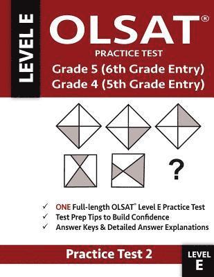 Gifted and Talented - Olsat Practice Test Grade 5 (6th Grade Entry) & Grade 4 (5th Grade Entry)-Test: One Olsat E Practice Test (Practice Test Two), Gifted and Talented 6th, Häftad