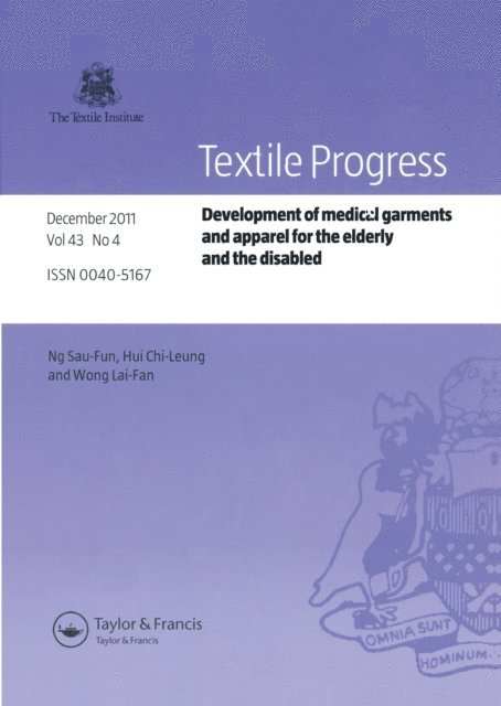 Wong Lai-Fan, Hui Chi-Leung, Ng Sau-Fun - Development of Medical Garments and Apparel for the Elderly and the Disabled, E-bok