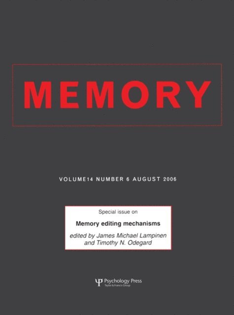 Martin A. Conway, Susan E. Gathercole - Memory Editing Mechanisms, E-bok