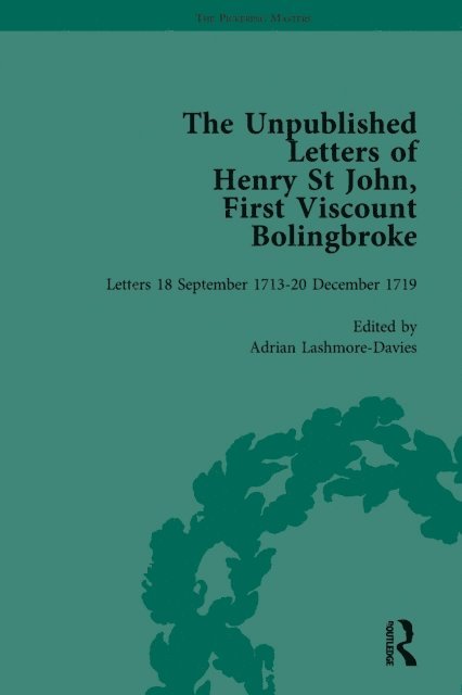 Mark Goldie, Adrian Lashmore-Davies - Unpublished Letters of Henry St John, First Viscount Bolingbroke Vol 4, E-bok