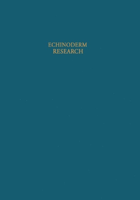 Michel Jangoux - Echinoderm Research, E-bok