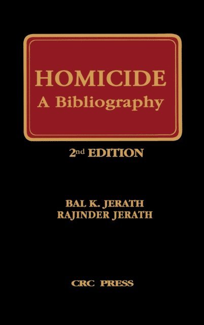 Rajinder Jerath, Bal K. Jerath - Homicide, E-bok