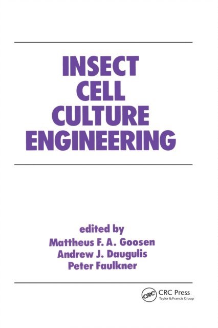 Mattheus F. A. Goosen - Insect Cell Culture Engineering, E-bok
