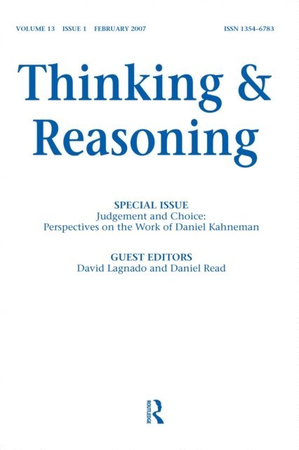 Daniel Kahneman - Judgement and Choice: Perspectives on the Work of Daniel Kahneman, E-bok