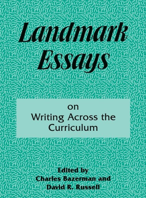 David R. Russell, Charles Bazerman - Landmark Essays on Writing Across the Curriculum, E-bok