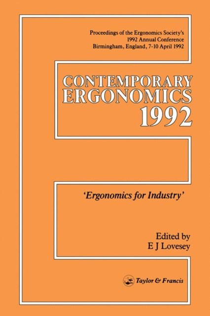 E. J. Lovesay - Contemporary Ergonomics, E-bok