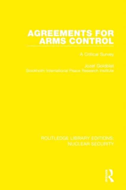 Stockholm International Peace Research Institute, Jozef Goldblat - Agreements for Arms Control, E-bok