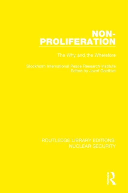 Stockholm International Peace Research Institute, Jozef Goldblat - Non-Proliferation, E-bok