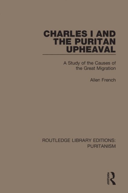 Allen French - Charles I and the Puritan Upheaval, E-bok