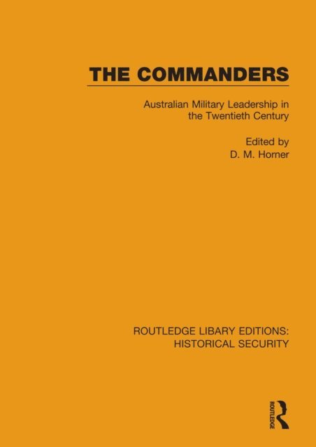 D. M. Horner - Commanders, E-bok