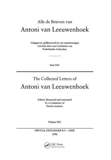A Committee of Dutch Scientists - Collected Letters of Antoni Van Leeuwenhoek - Volume 14, E-bok
