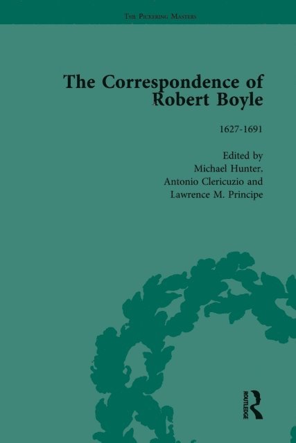 Lawrence M Principe - Correspondence of Robert Boyle, 1636-1691, E-bok