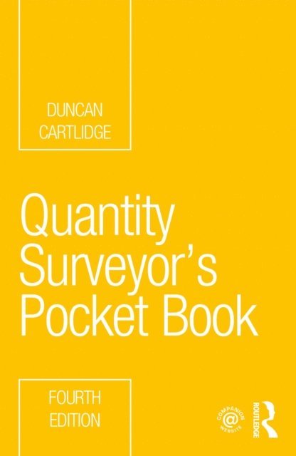 Duncan Cartlidge - Quantity Surveyor's Pocket Book, E-bok