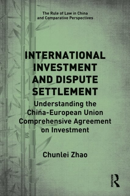 Chunlei Zhao - International Investment and Dispute Settlement, E-bok