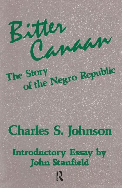 Charles S. Johnson - Bitter Canaan, E-bok