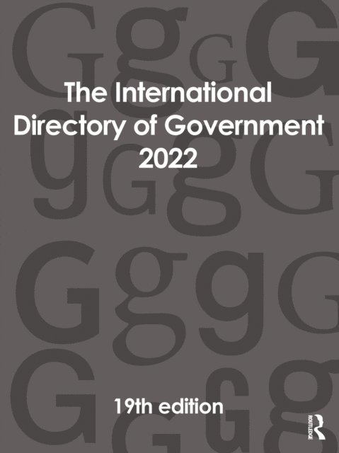 Europa Publications - International Directory of Government 2022, E-bok