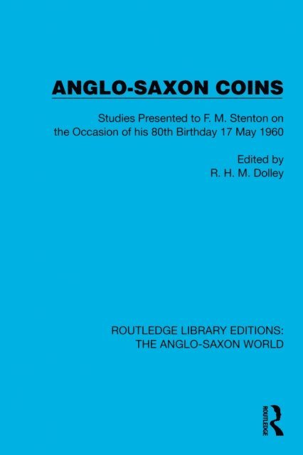 R.H.M. Dolley - Anglo-Saxon Coins, E-bok