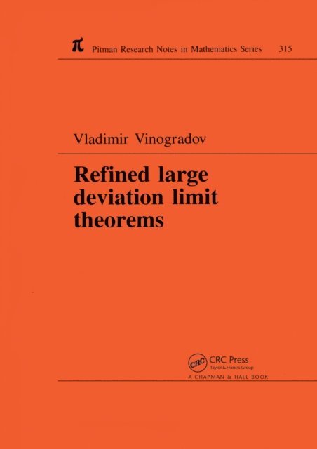 Vladimir Vinogradov - Refined Large Deviation Limit Theorems, E-bok